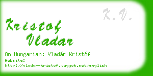 kristof vladar business card
