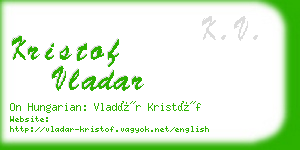 kristof vladar business card